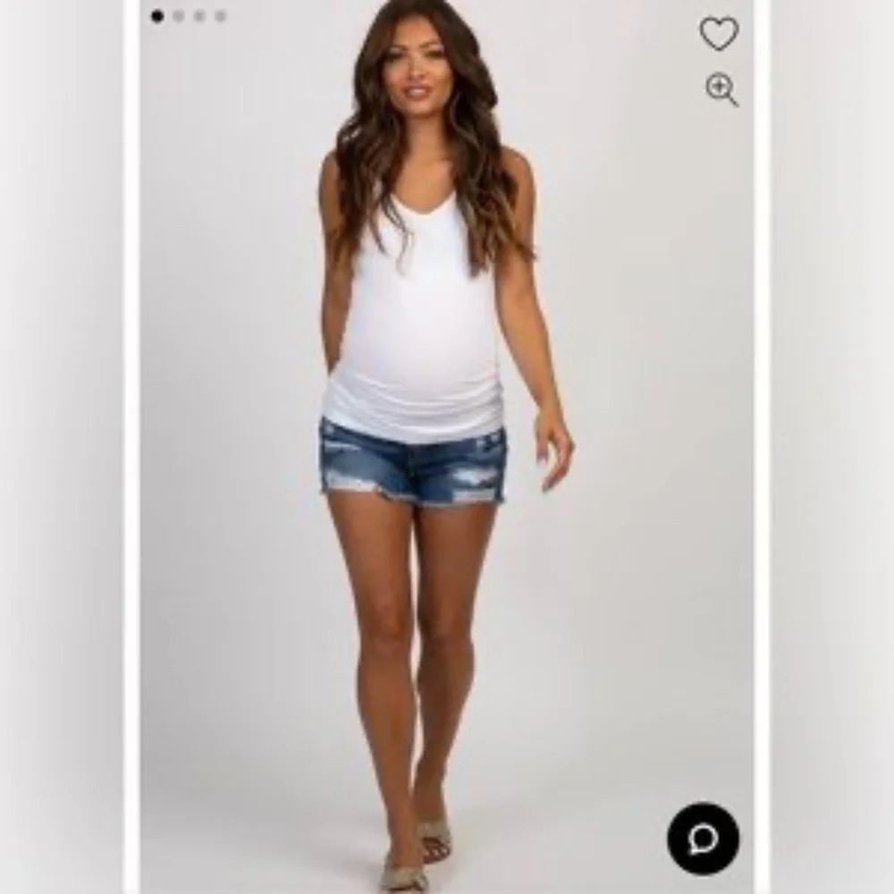 PinkBlush Maternity Distressed Cutoff Shorts